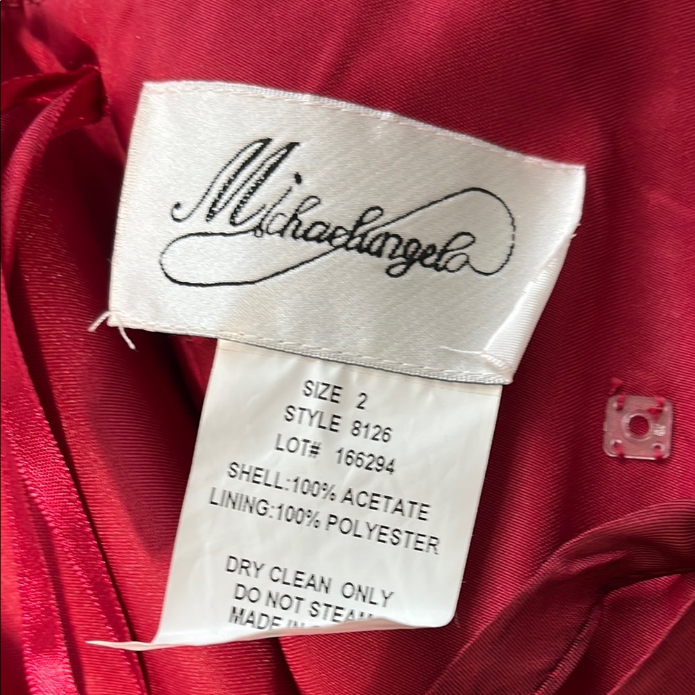 Michaelangelo Elegant Two Piece Red Evening Dress - Picture 7 of 10